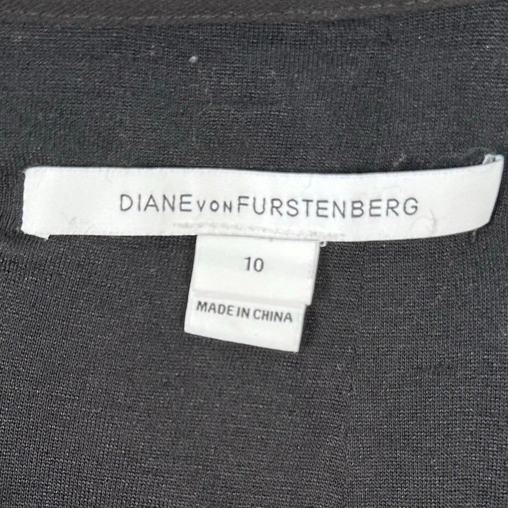 Diane Von Furstenberg Scotia Lace Pencil Skirt Womens 10 Black DVF Silk Cocktail - Picture 3 of 12